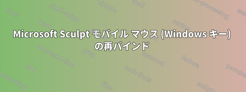 Microsoft Sculpt モバイル マウス (Windows キー) の再バインド