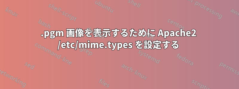 .pgm 画像を表示するために Apache2 /etc/mime.types を設定する