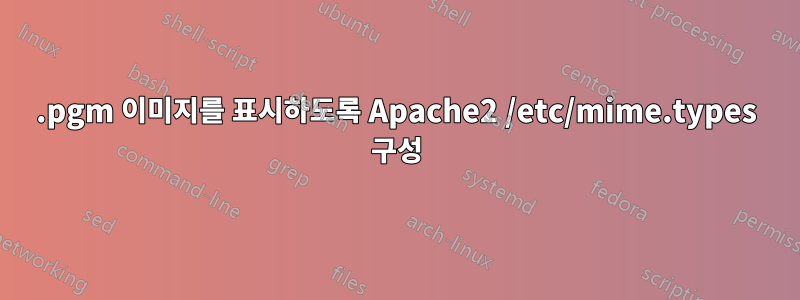 .pgm 이미지를 표시하도록 Apache2 /etc/mime.types 구성