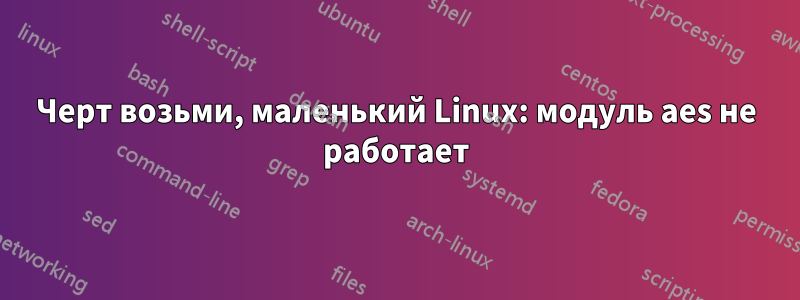 Черт возьми, маленький Linux: модуль aes не работает