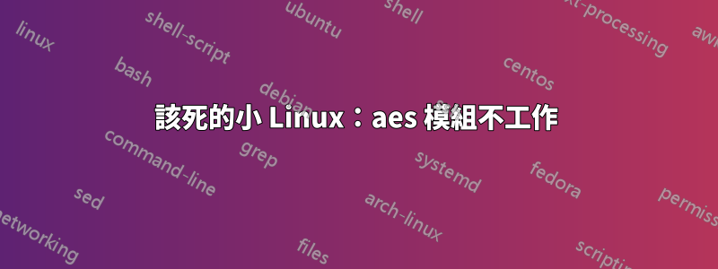 該死的小 Linux：aes 模組不工作