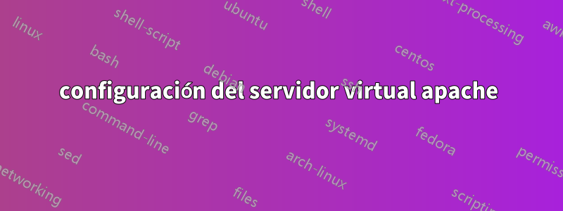 configuración del servidor virtual apache
