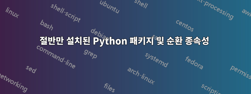 절반만 설치된 Python 패키지 및 순환 종속성