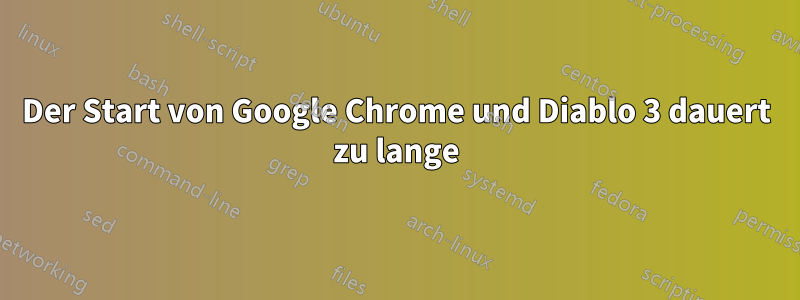 Der Start von Google Chrome und Diablo 3 dauert zu lange