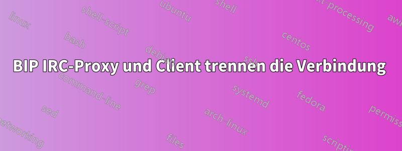 BIP IRC-Proxy und Client trennen die Verbindung