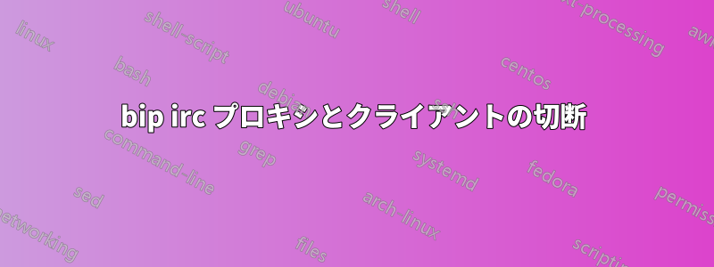 bip irc プロキシとクライアントの切断