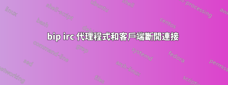 bip irc 代理程式和客戶端斷開連接