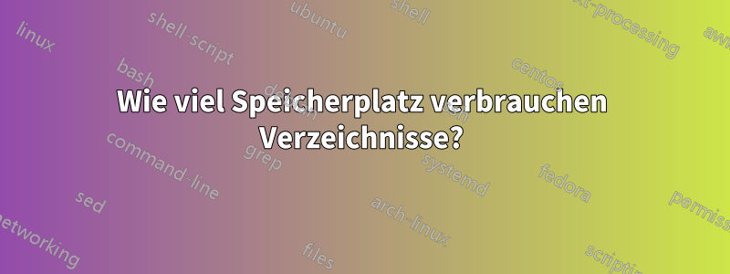 Wie viel Speicherplatz verbrauchen Verzeichnisse?