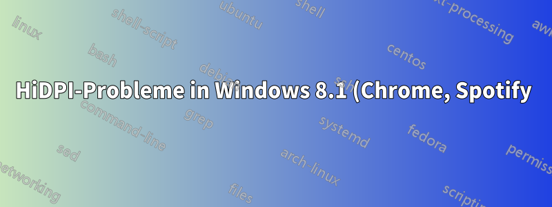 HiDPI-Probleme in Windows 8.1 (Chrome, Spotify)