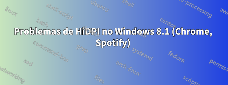 Problemas de HiDPI no Windows 8.1 (Chrome, Spotify)