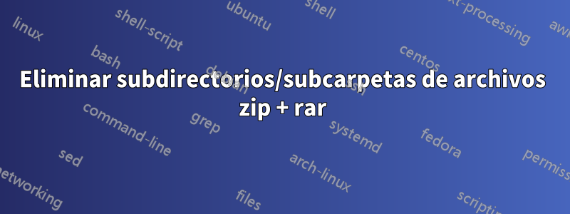 Eliminar subdirectorios/subcarpetas de archivos zip + rar