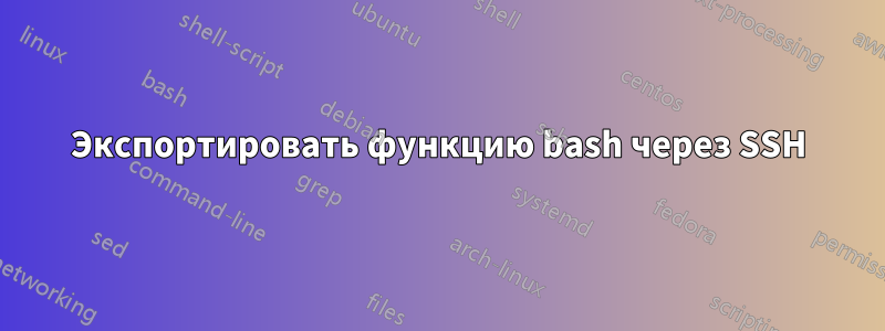 Экспортировать функцию bash через SSH