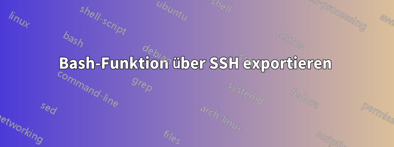 Bash-Funktion über SSH exportieren
