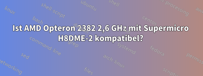 Ist AMD Opteron 2382 2,6 GHz mit Supermicro H8DME-2 kompatibel?