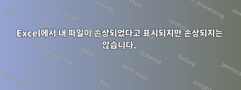 Excel에서 내 파일이 손상되었다고 표시되지만 손상되지는 않습니다.