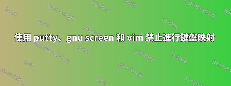 使用 putty、gnu screen 和 vim 禁止進行鍵盤映射