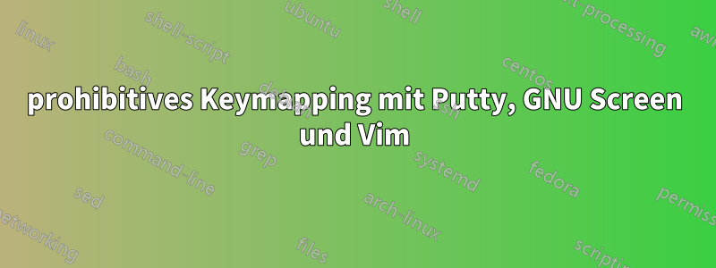 prohibitives Keymapping mit Putty, GNU Screen und Vim