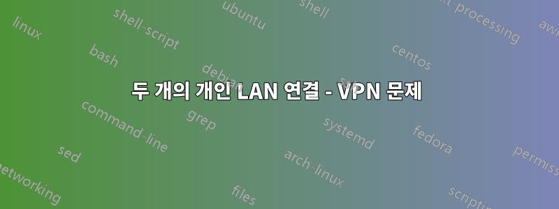 두 개의 개인 LAN 연결 - VPN 문제