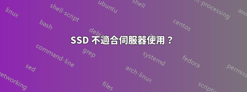 SSD 不適合伺服器使用？
