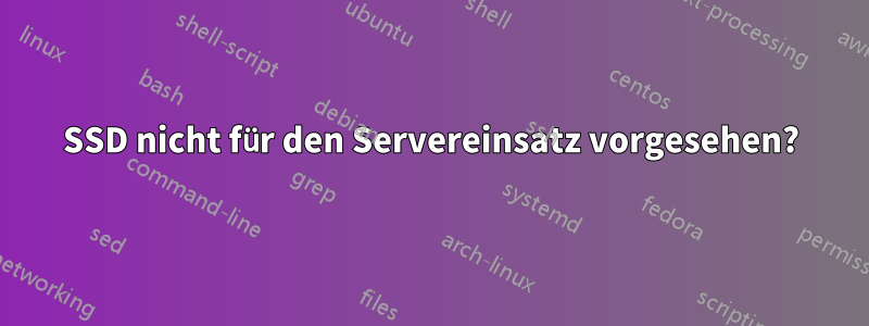 SSD nicht für den Servereinsatz vorgesehen?