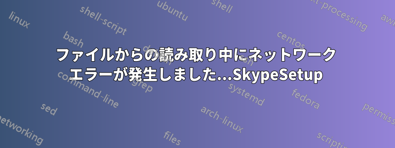 ファイルからの読み取り中にネットワーク エラーが発生しました...SkypeSetup