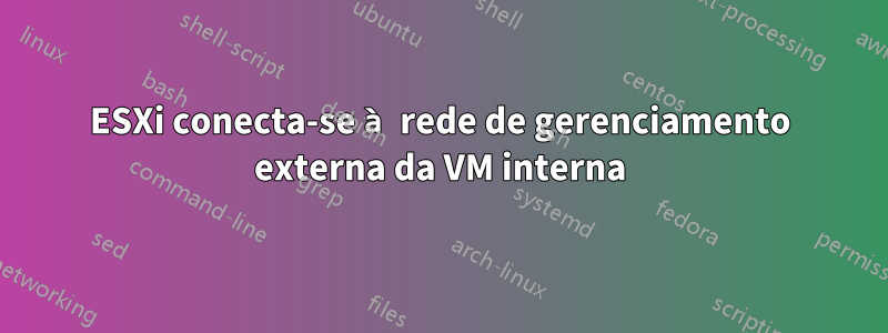 ESXi conecta-se à rede de gerenciamento externa da VM interna