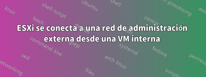 ESXi se conecta a una red de administración externa desde una VM interna