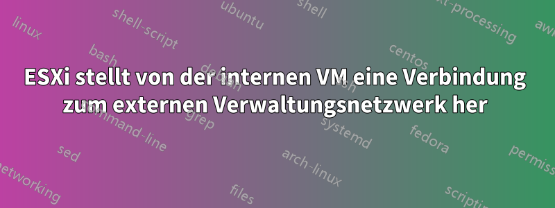 ESXi stellt von der internen VM eine Verbindung zum externen Verwaltungsnetzwerk her