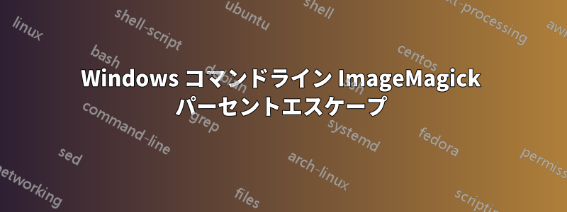 Windows コマンドライン ImageMagick パーセントエスケープ