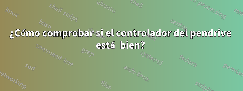 ¿Cómo comprobar si el controlador del pendrive está bien?