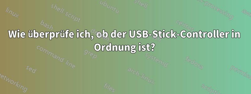 Wie überprüfe ich, ob der USB-Stick-Controller in Ordnung ist?