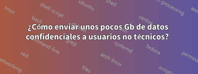 ¿Cómo enviar unos pocos Gb de datos confidenciales a usuarios no técnicos? 