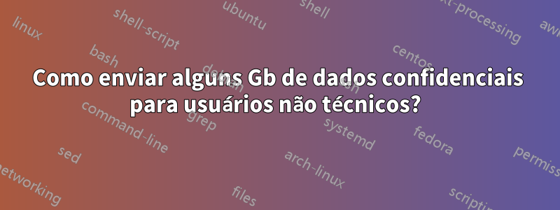 Como enviar alguns Gb de dados confidenciais para usuários não técnicos? 