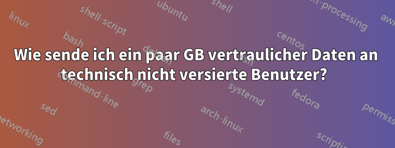 Wie sende ich ein paar GB vertraulicher Daten an technisch nicht versierte Benutzer? 