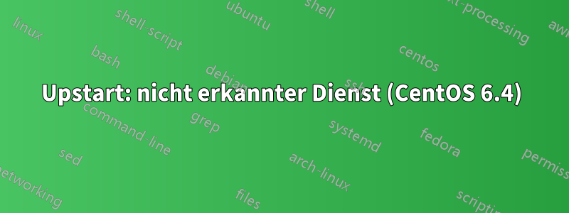 Upstart: nicht erkannter Dienst (CentOS 6.4)