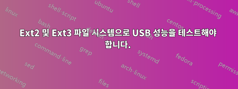 Ext2 및 Ext3 파일 시스템으로 USB 성능을 테스트해야 합니다.