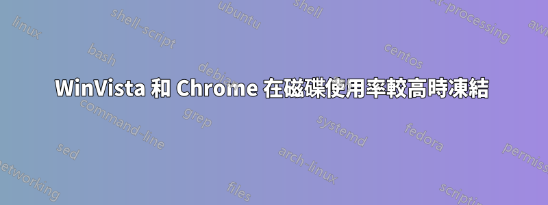 WinVista 和 Chrome 在磁碟使用率較高時凍結