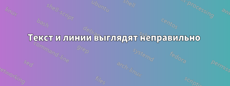 Текст и линии выглядят неправильно