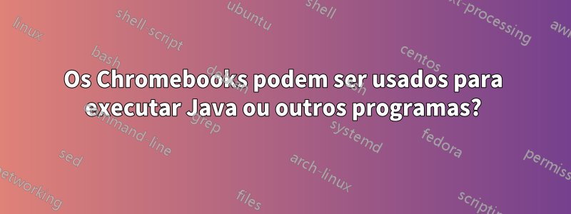 Os Chromebooks podem ser usados ​​para executar Java ou outros programas?