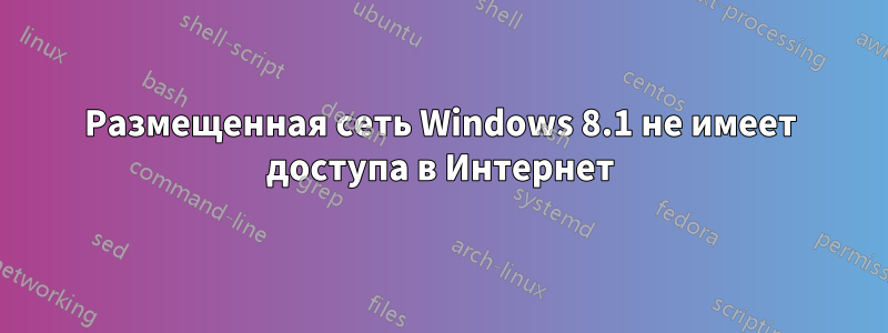 Размещенная сеть Windows 8.1 не имеет доступа в Интернет