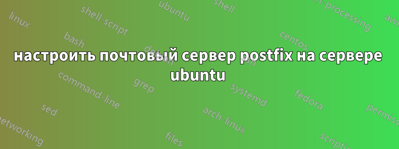 настроить почтовый сервер postfix на сервере ubuntu