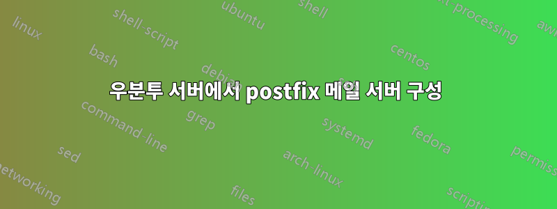 우분투 서버에서 postfix 메일 서버 구성