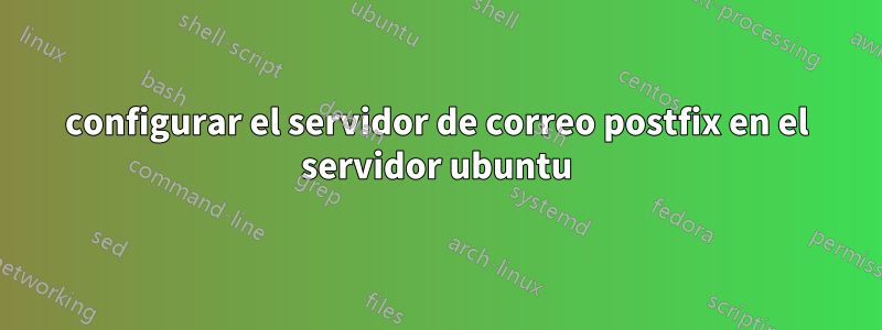 configurar el servidor de correo postfix en el servidor ubuntu