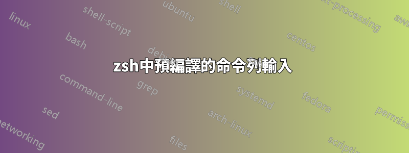 zsh中預編譯的命令列輸入