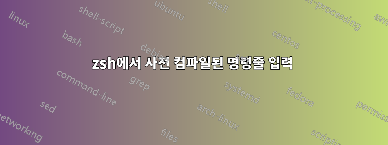 zsh에서 사전 컴파일된 명령줄 입력