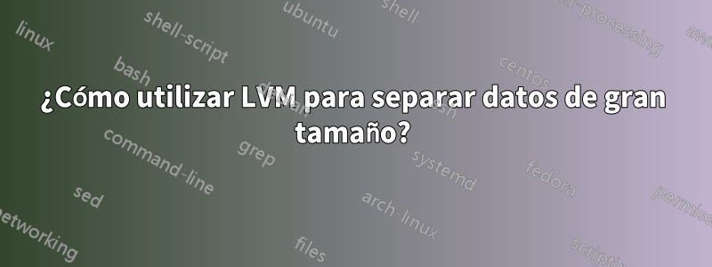 ¿Cómo utilizar LVM para separar datos de gran tamaño?