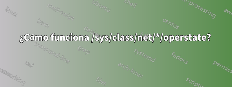 ¿Cómo funciona /sys/class/net/*/operstate?