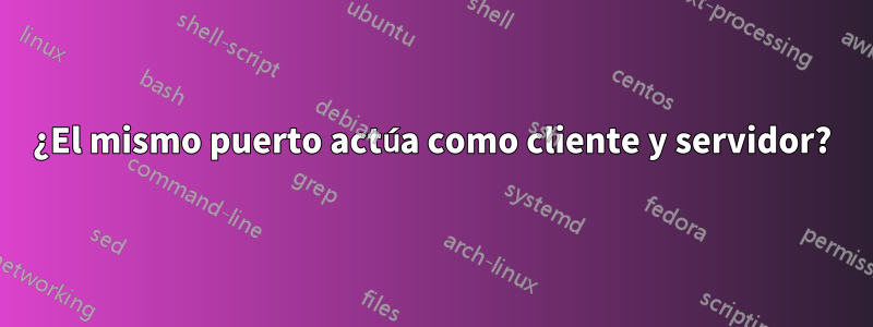 ¿El mismo puerto actúa como cliente y servidor?