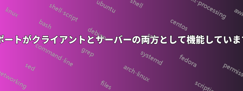 同じポートがクライアントとサーバーの両方として機能していますか?