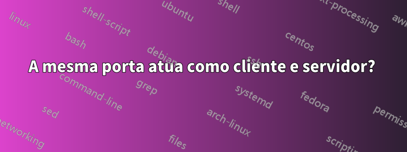 A mesma porta atua como cliente e servidor?